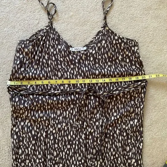 Salty Lemon small animal print spaghetti straps belted wide leg jumpsuit - Picture 2 of 8